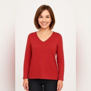 Terra & Sky Orange Long Sleeve Top Size 4X